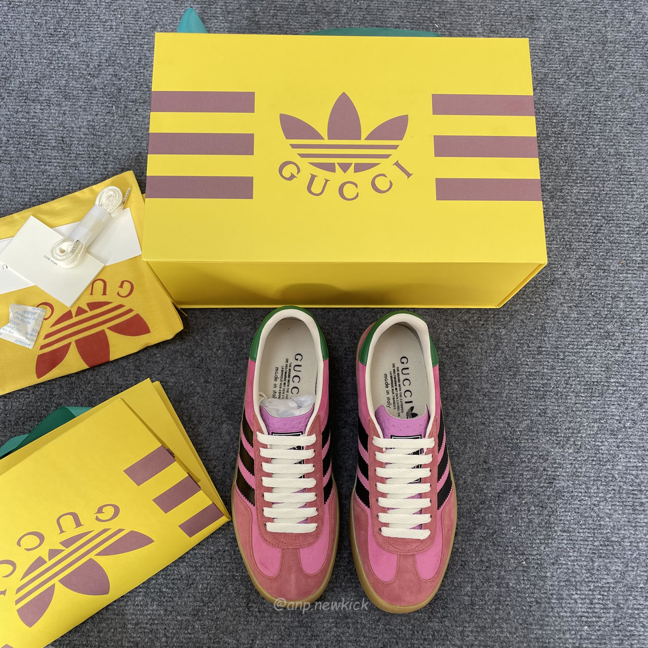 Adidas X Gucci Gazelle En Rosa De Mujer 707864 9stu0 5960 (2) - newkick.vip